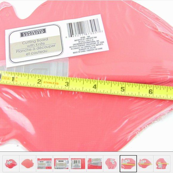 Cooking Concepts Cutting Board With Knife Red New - Picture 4 of 5